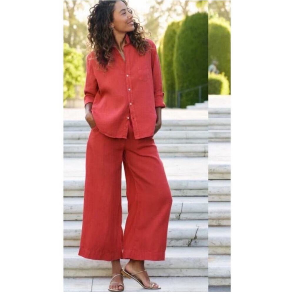 Frank & Eileen Tuscany Getaway Set Summer Red Linen Size XS NWT